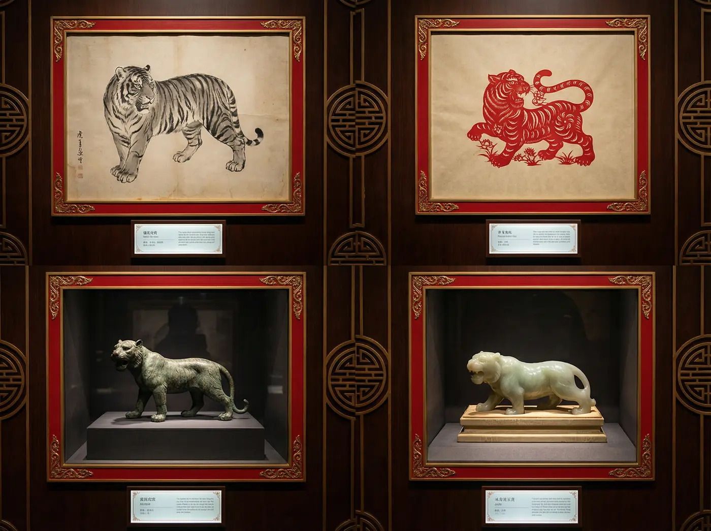 四种虎文化艺术形式 - 四虎视频 | 虎图腾演变